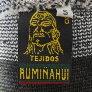 Vintage Wool Tejidos Ruminahui Alpaca Zipup Hoodie Sweater Jacket Size S